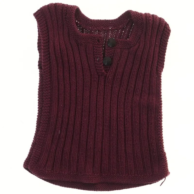 Strikket vest med knapper (str.  22x32 cm)