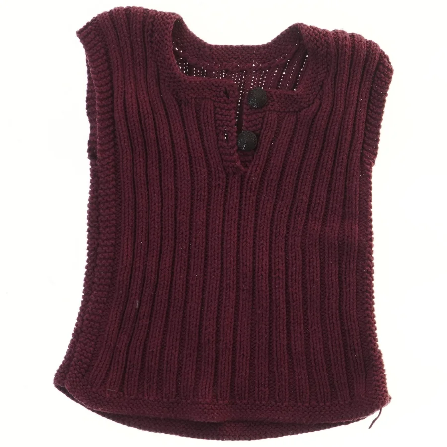 Strikket vest med knapper (str.  22x32 cm)