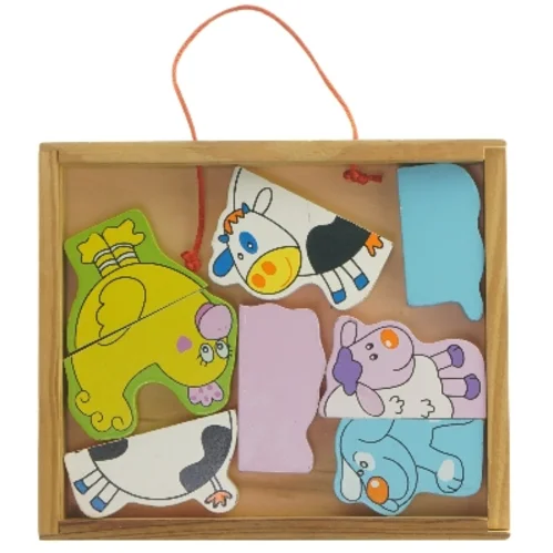 Bondegårdsdyr puslespil (str. 20x17 cm)