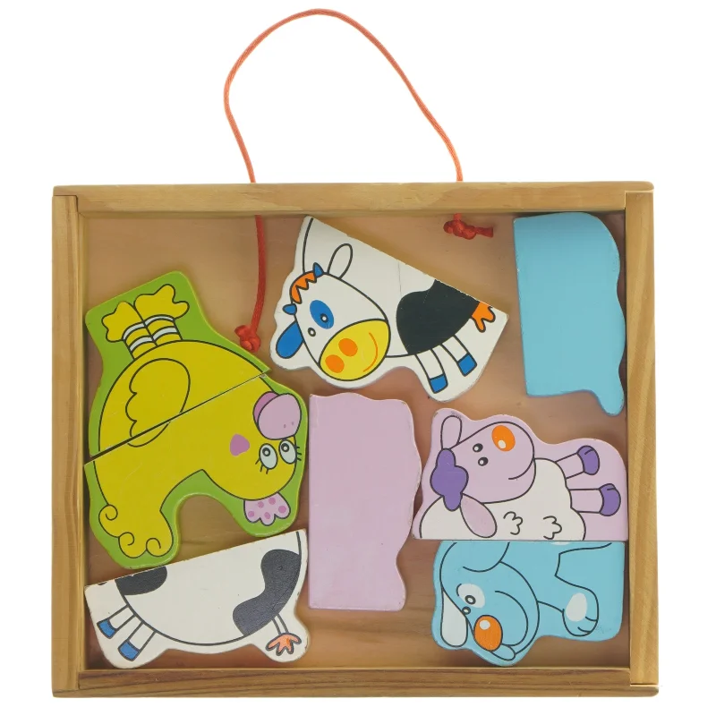 Bondegårdsdyr puslespil (str. 20x17 cm)