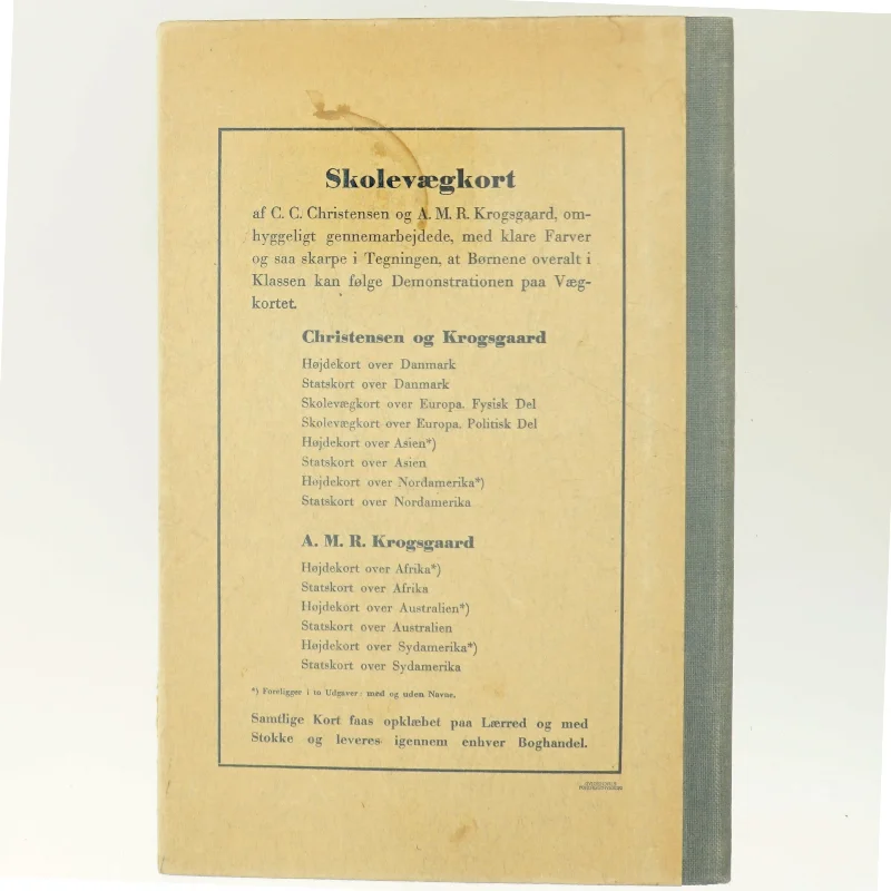 Geografi for Folkeskolen af C. C. Christensen (Bog)