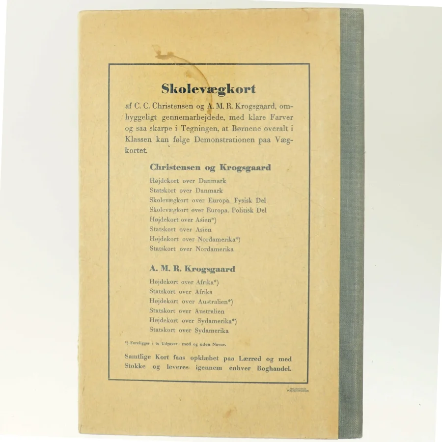 Geografi for Folkeskolen af C. C. Christensen (Bog)