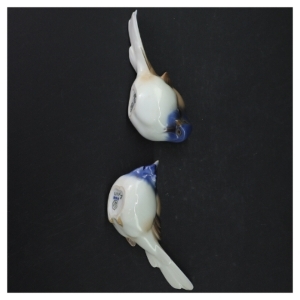 Porcelænsfugle, motiv: Optimisten og pessimisten fra B&G (str. 13 cm)