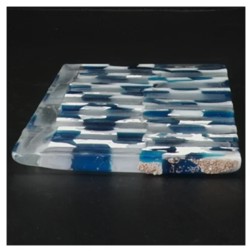 Glasplade med mønster (str. 19x12 cm)