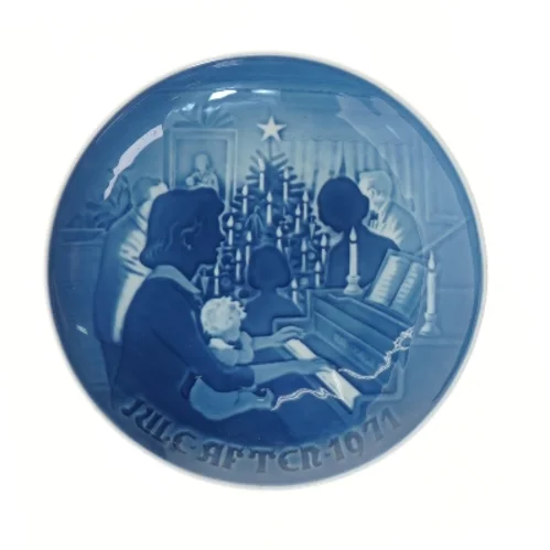 B&G juleplatte 1971 fra Bing & Grøndahl (str. Ø 18,4 cm)