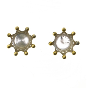 To lysestager i form af kroner fra Kgs Lyngby (str. 8x5 cm)