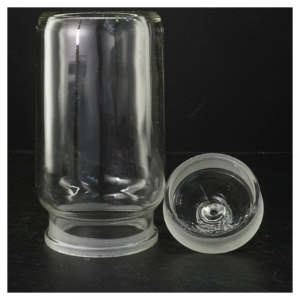 Retro bolsjeglas med låg