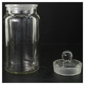 Retro bolsjeglas med låg