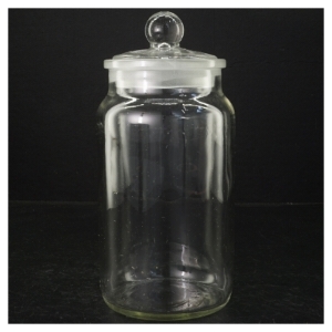 Retro bolsjeglas med låg