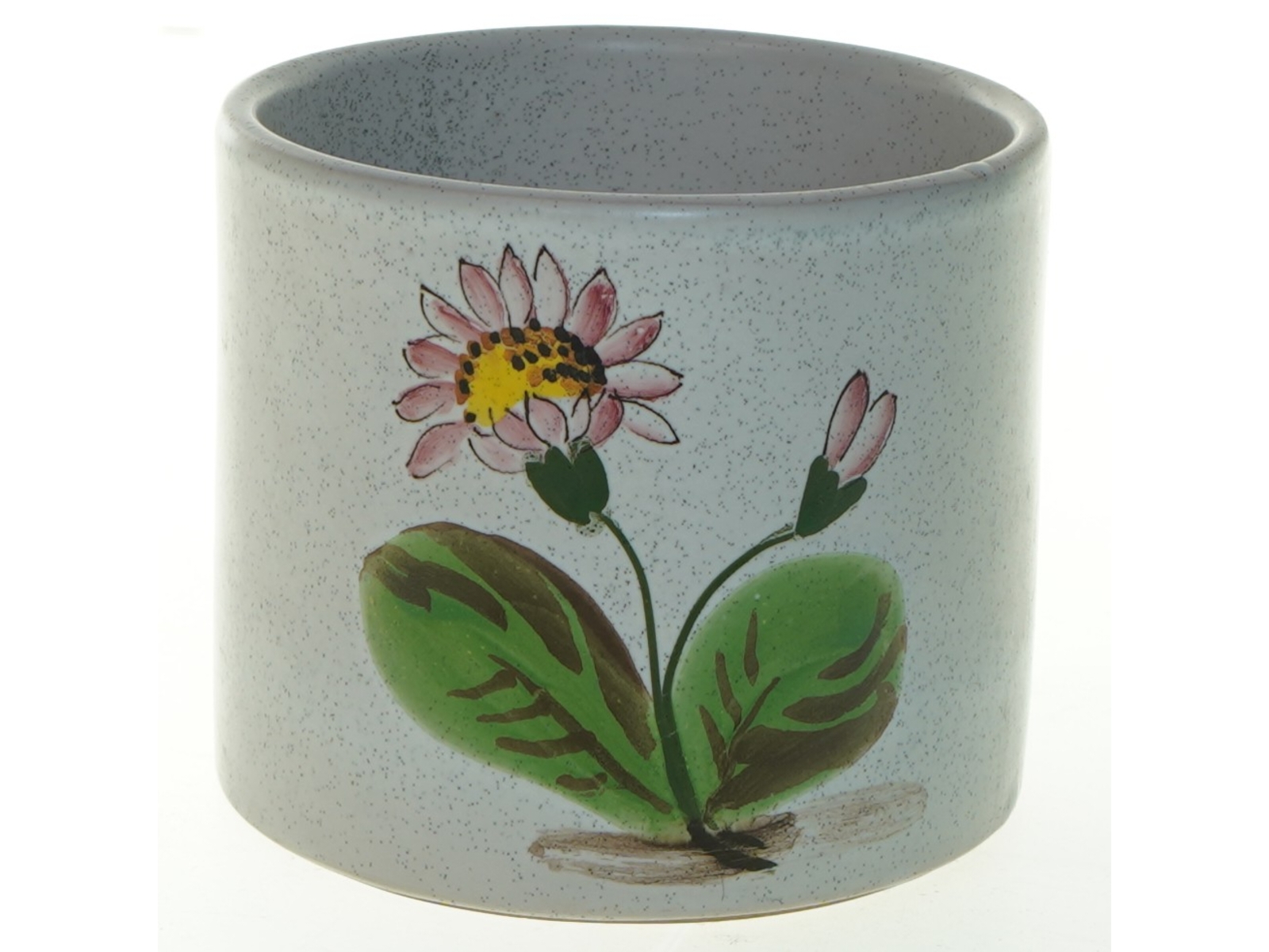 Dekoreret keramik krukke (str. 13x11 cm)