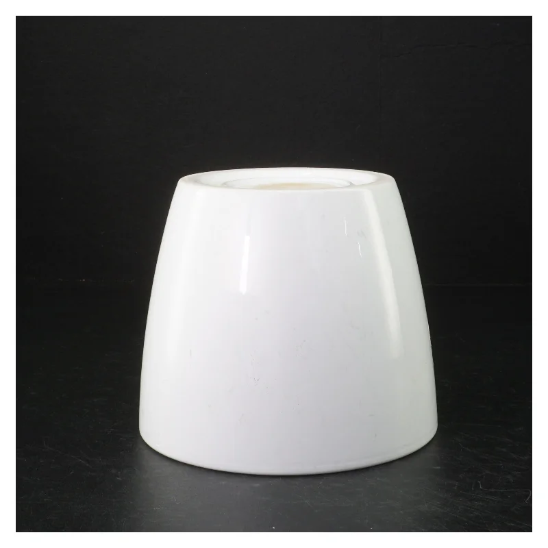 Hvid keramik potte. Blomsterskjuler (str. H. 13 cm. ø. 15 cm)