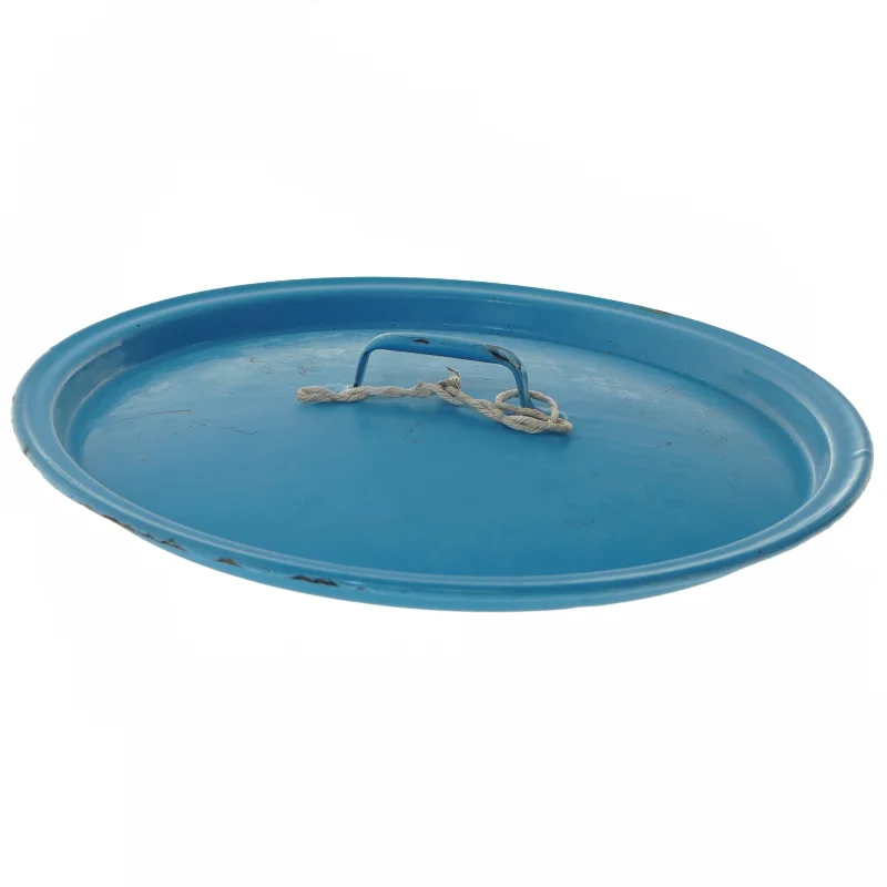  Blåt emaljelåg (str. Ø 28,5 cm)