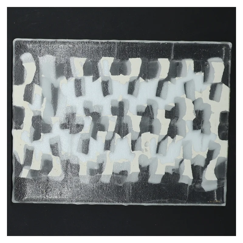 Glasfad med mønster (str. 18x14 cm)