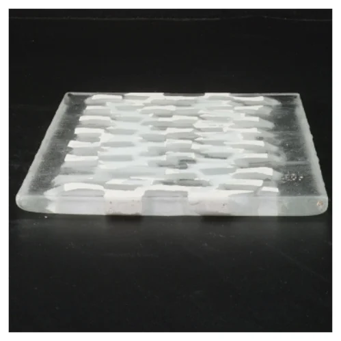 Glasfad med mønster (str. 18x14 cm)