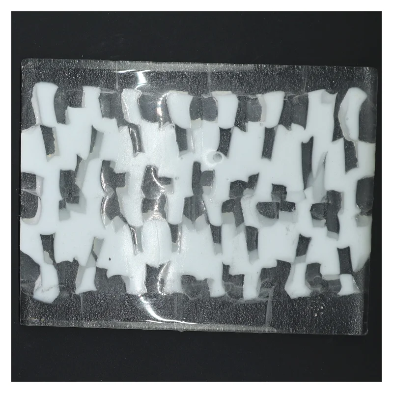 Glasplade med mønster (str. 18x14 cm)