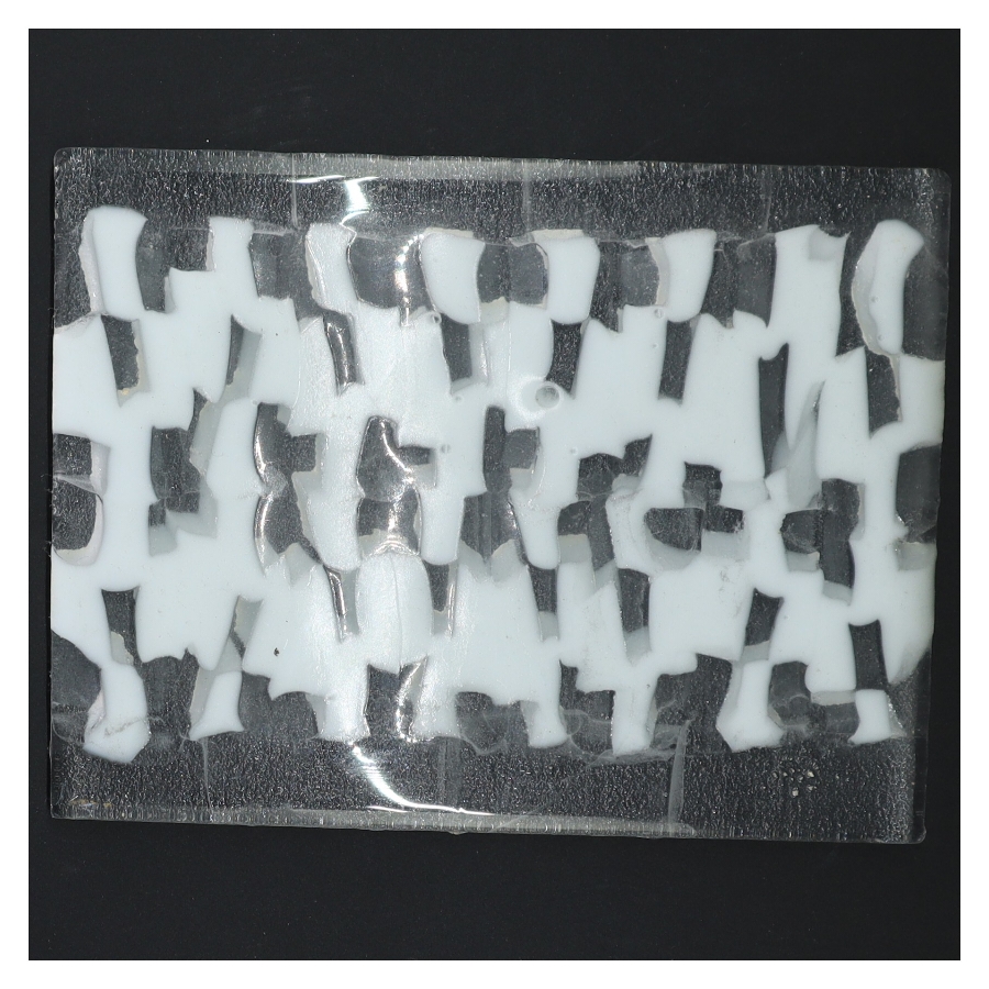 Glasfad med mønster (str. 18x14 cm)