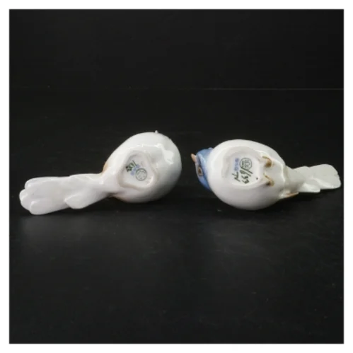 Porcelænsfugle, motiv: Optimisten og pessimisten fra B&G (str. 13 cm)