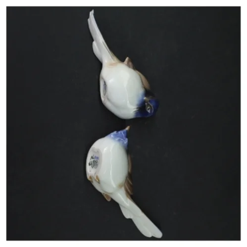 Porcelænsfugle, motiv: Optimisten og pessimisten fra B&G (str. 13 cm)