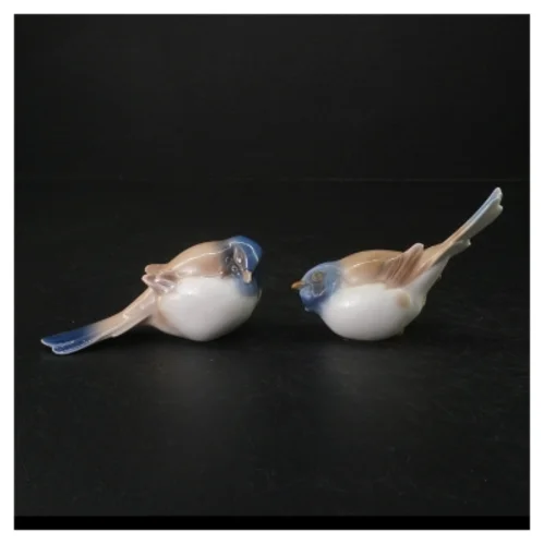 Porcelænsfugle, motiv: Optimisten og pessimisten fra B&G (str. 13 cm)