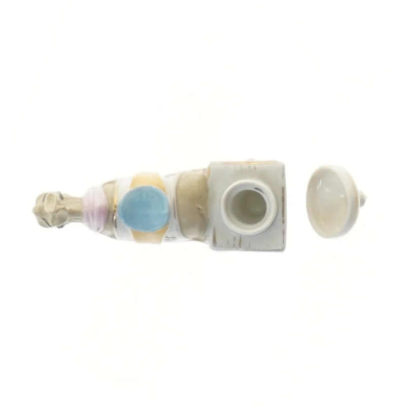 Dekorativ æsel med vogn keramikfigur (str. 6,5x11,5x4 cm)