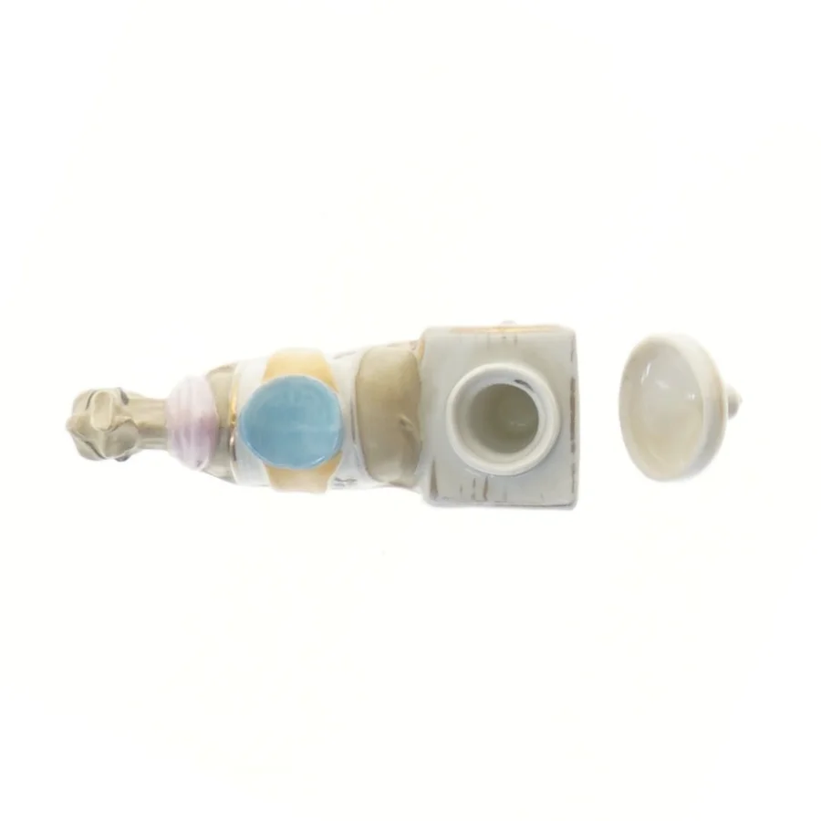 Dekorativ æsel med vogn keramikfigur (str. 6,5x11,5x4 cm)