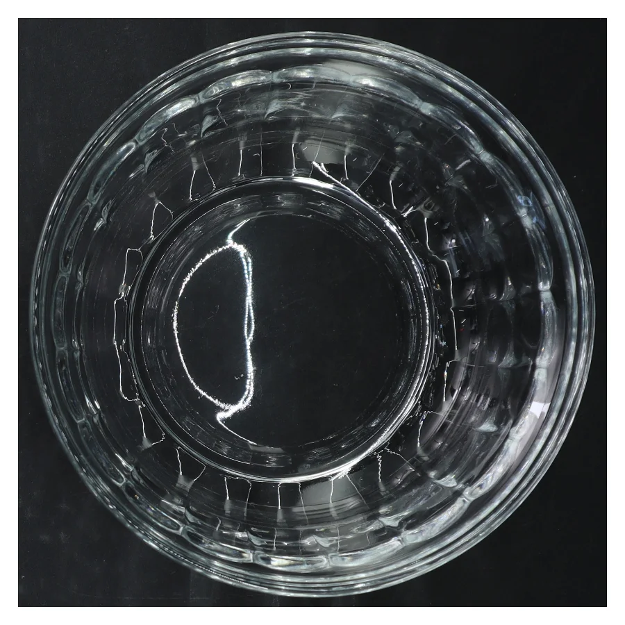 Gennemsigtig glas skål (str. Ø. 18. cm)