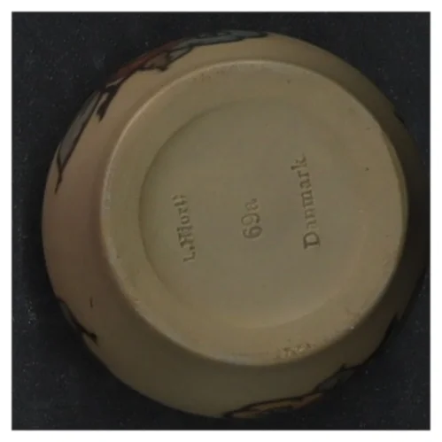 Lille keramikvase fra Bornholm(str. Hov, 5,5 cm. ø. 5,5 cm)