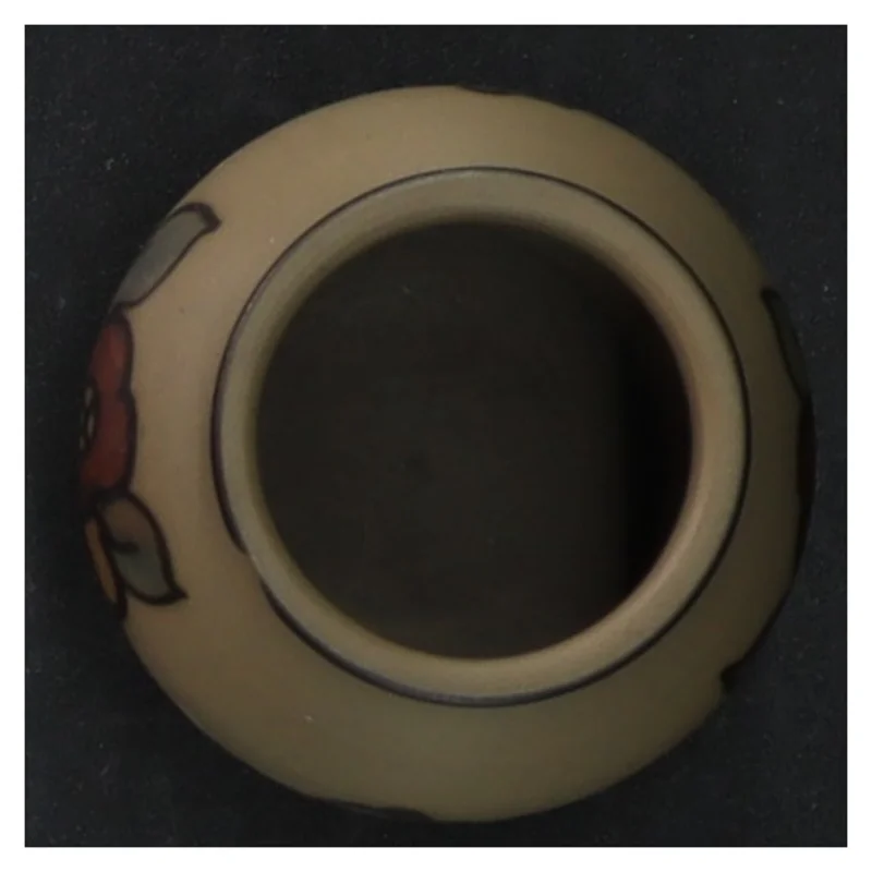 Lille keramikvase fra Bornholm(str. Hov, 5,5 cm. ø. 5,5 cm)