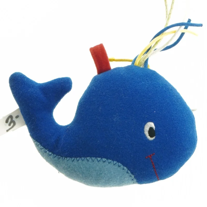 Blåt hval babylegetøj fra Tiny Love (str. 14x9 cm)