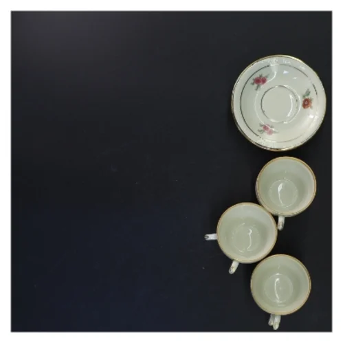 Rosenborg Kaffekop med underkop sæt fra KPM (str. Ø 11 & 5x7 cm)