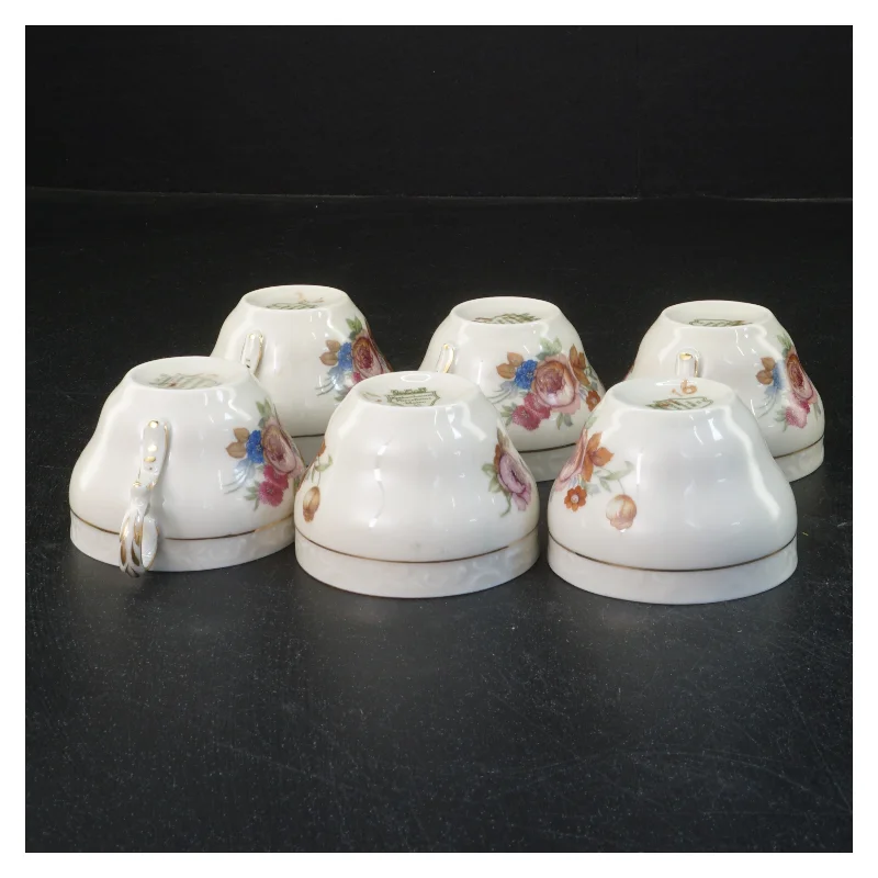 Rosenborg Kaffekop med underkop sæt fra KPM (str. Ø 11 & 5x7 cm)