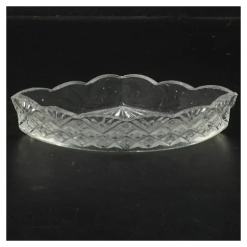 Dekorativt glasfad (str. 14x8,5 cm)