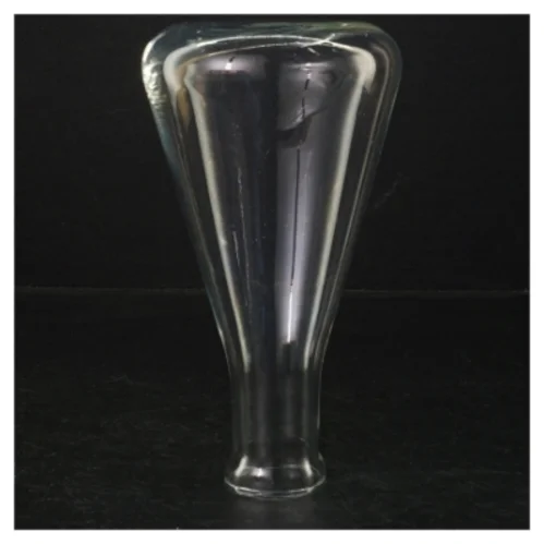 Gennemsigtig glasvase (str. H. 18 cm)