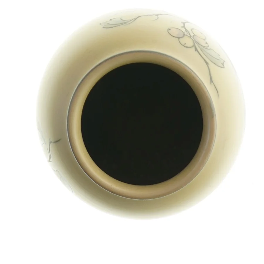 Dekoreret lervase (str. H. 16 cm)