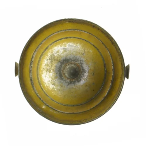 Vintage metal opbevaringsdåse (str. Ø 13 cm længde 16 cm)