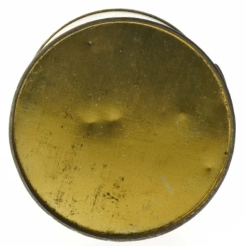 Vintage metal opbevaringsdåse (str. Ø 13 cm længde 16 cm)