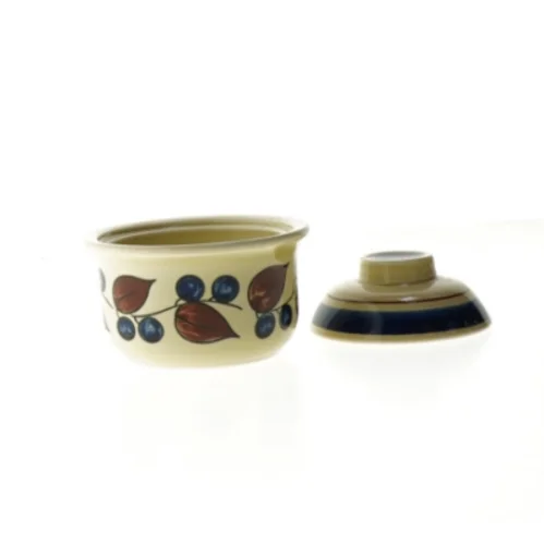 Porcelænskrukke med låg (str. 10 x 11 cm)