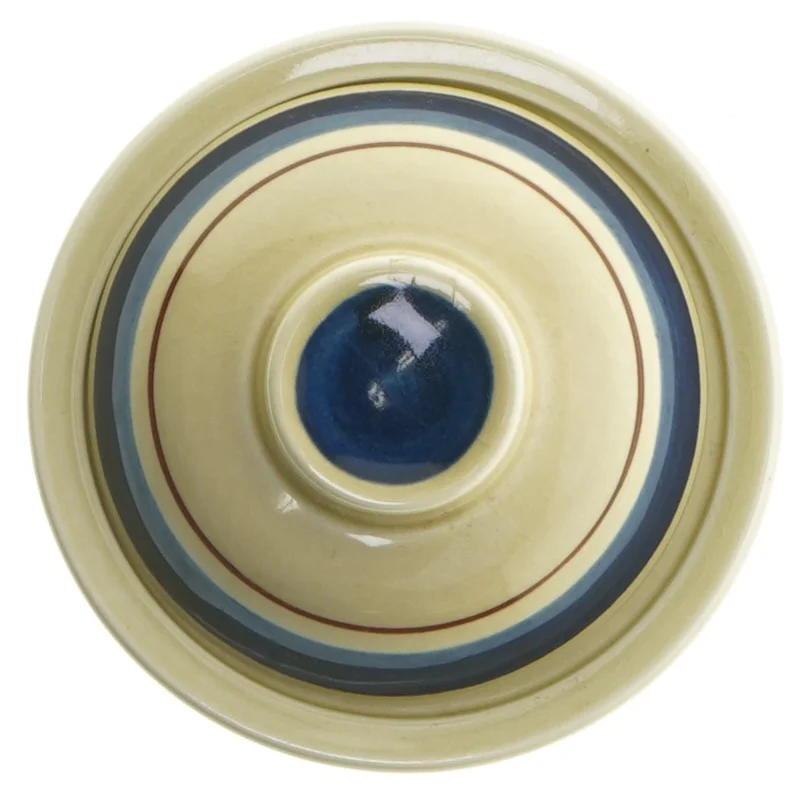 Porcelænskrukke med låg (str. 10 x 11 cm)