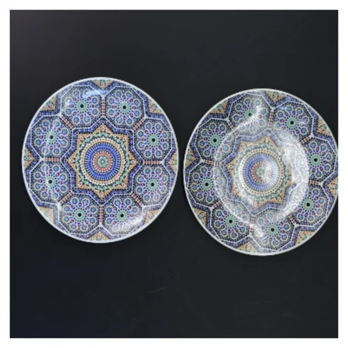 Dekorative vægplatter, Ø 17 cm fra CONIMBRIGA, Måske (str. Ø. 17 cm. 2 styk)