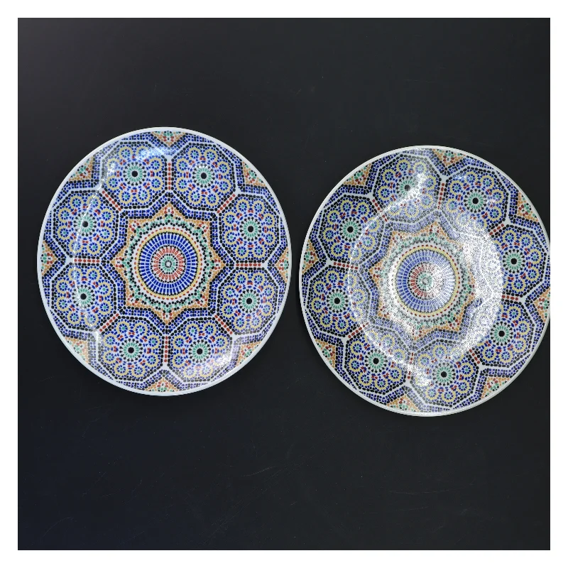 Dekorative vægplatter, Ø 17 cm fra CONIMBRIGA, Måske (str. Ø. 17 cm. 2 styk)