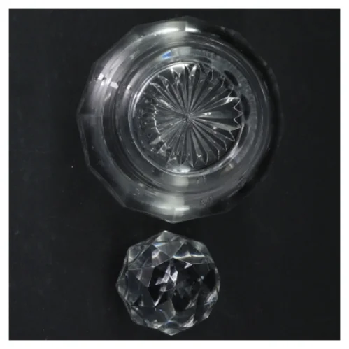 Antik Krystal karaffel med prop (str. 14 cm)