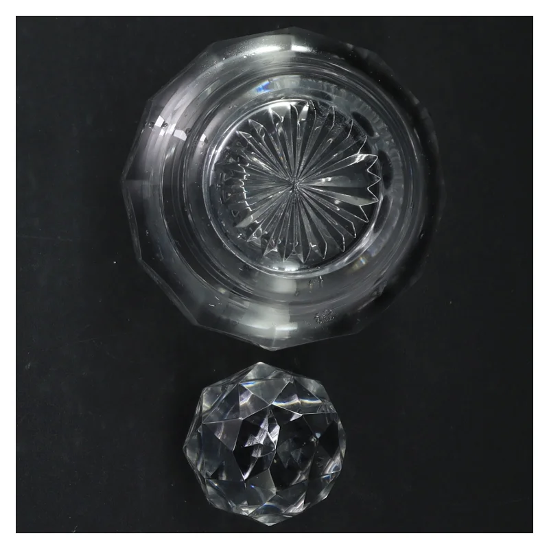 Antik Krystal karaffel med prop (str. 14 cm)