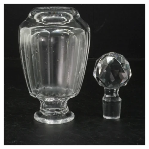 Antik Krystal karaffel med prop (str. 14 cm)