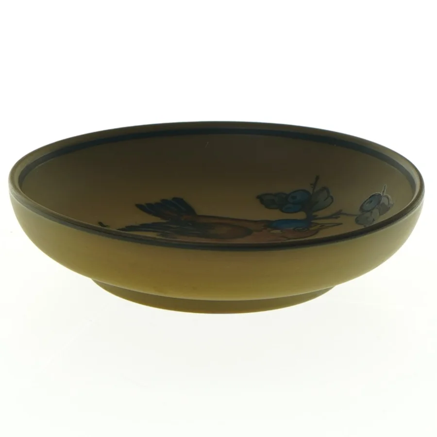 Keramikfad med fuglemotiv (str. Ø. 12,5 cm)