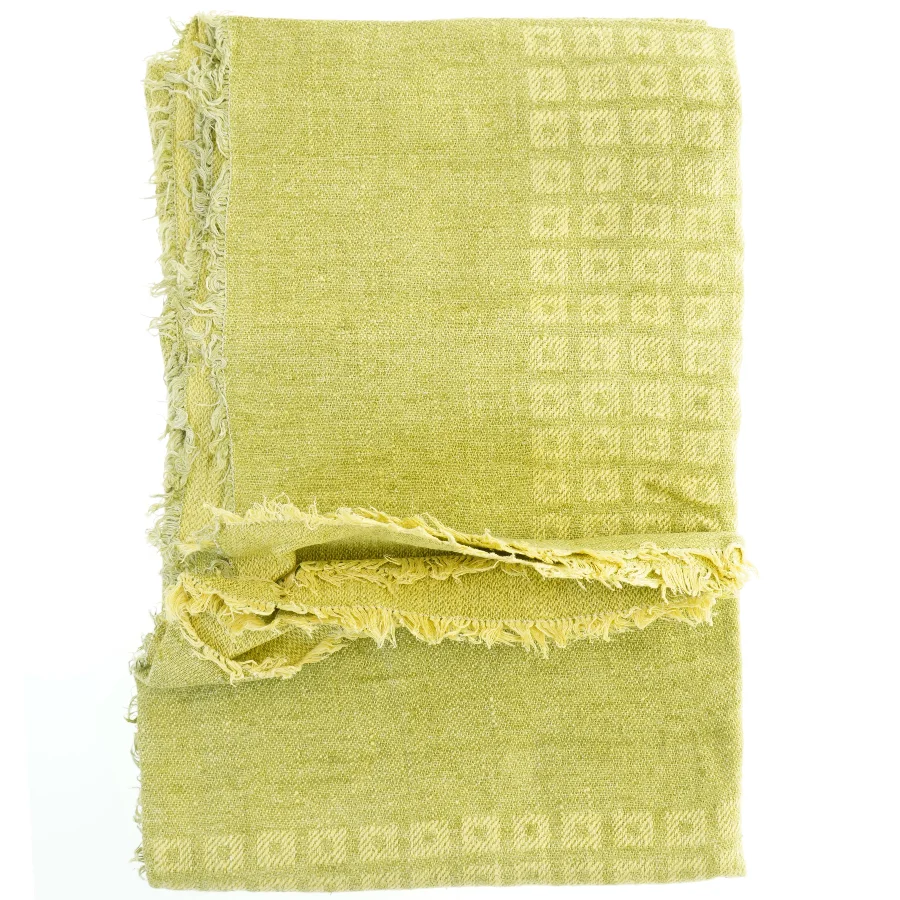 Gul-Grønt bordtæppe (str. 140x124 cm)