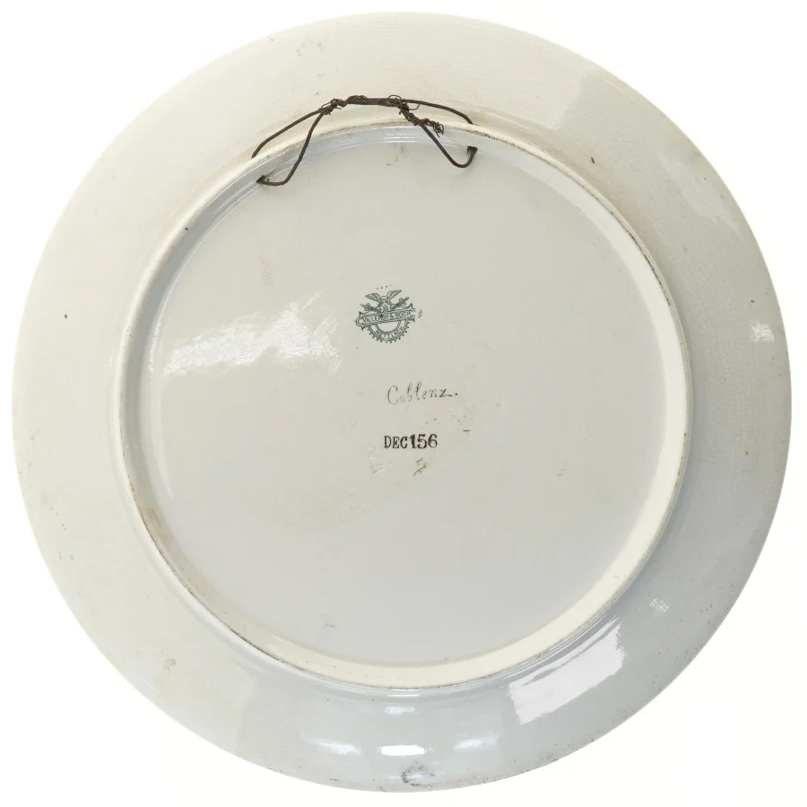 Dekorativ porcelænstallerken med bymotiv fra Villeroy & Boch (str. Ø 35,5 cm)