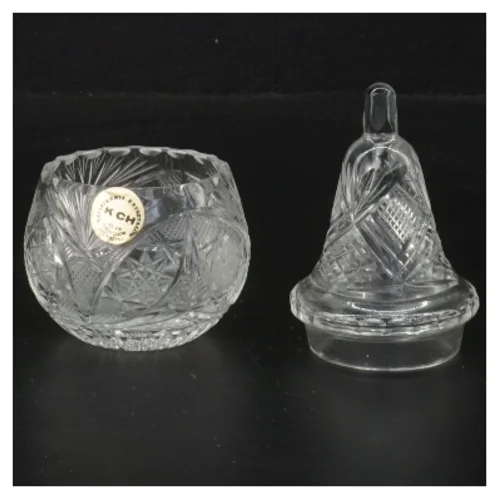  Krystal glas med låg(str. 12 cm) (str. 12 cm)