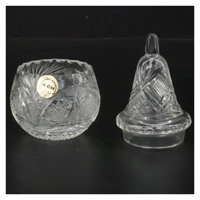  Krystal glas med låg(str. 12 cm) (str. 12 cm)