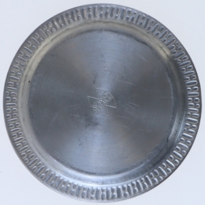 Syvonen tin tallerkener sæt fra Pewter (str. 4 stk Ø 10 cm)