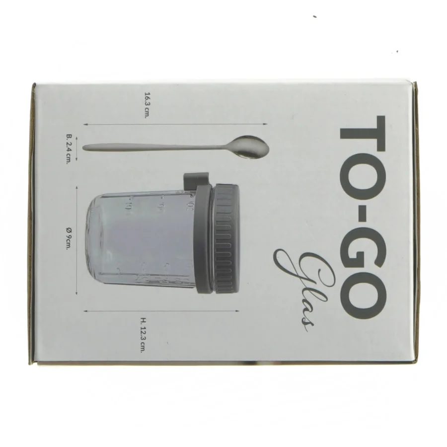 To-go glas med ske (str. 400ml)